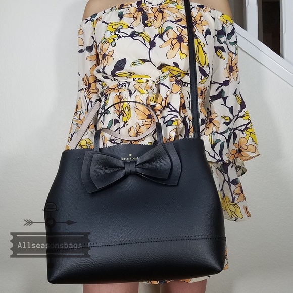 NWT kate spade NY Small GIORGIA crossbody black - Picture 4 of 8